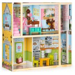 Casuta mare din lemn Bel Air Residence DollHouse - Casa pentru papusi cu lift cu mobilier inclus 